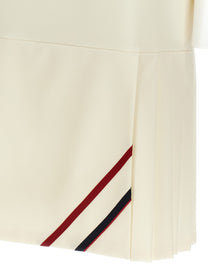 Miu Miu Mohair Canvas Dress White