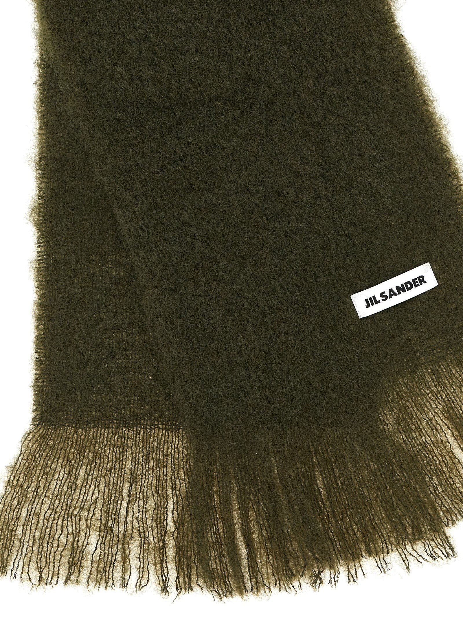 Jil Sander Mohair Scarf Green