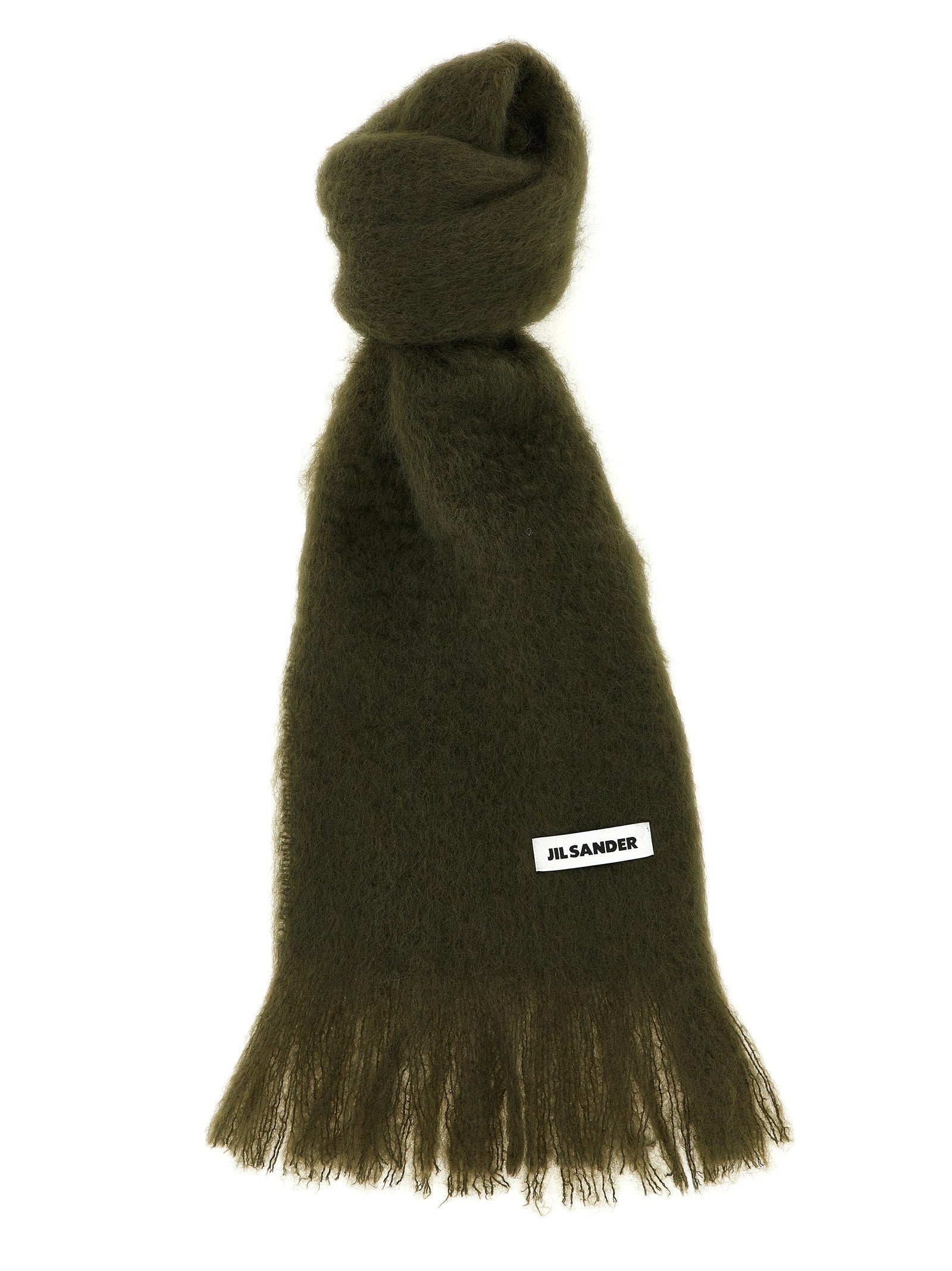 Jil Sander Mohair Scarf Green
