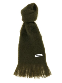 Jil Sander Mohair Scarf Green