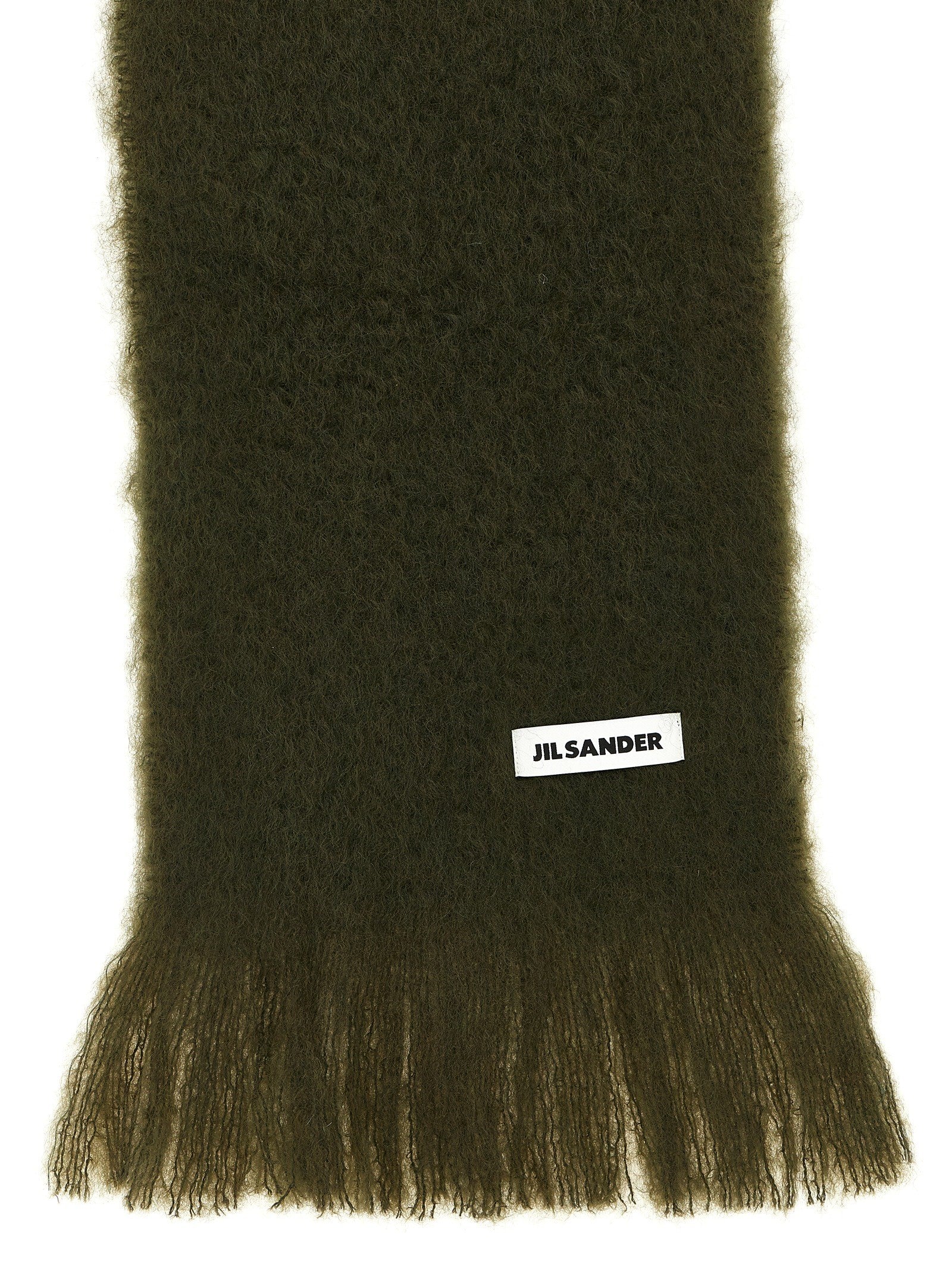 Jil Sander Mohair Scarf Green
