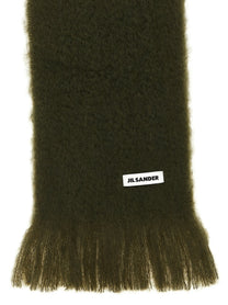 Jil Sander Mohair Scarf Green