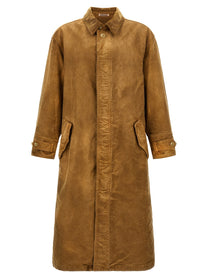 AURALEE Moleskin Cotton Coat Brown