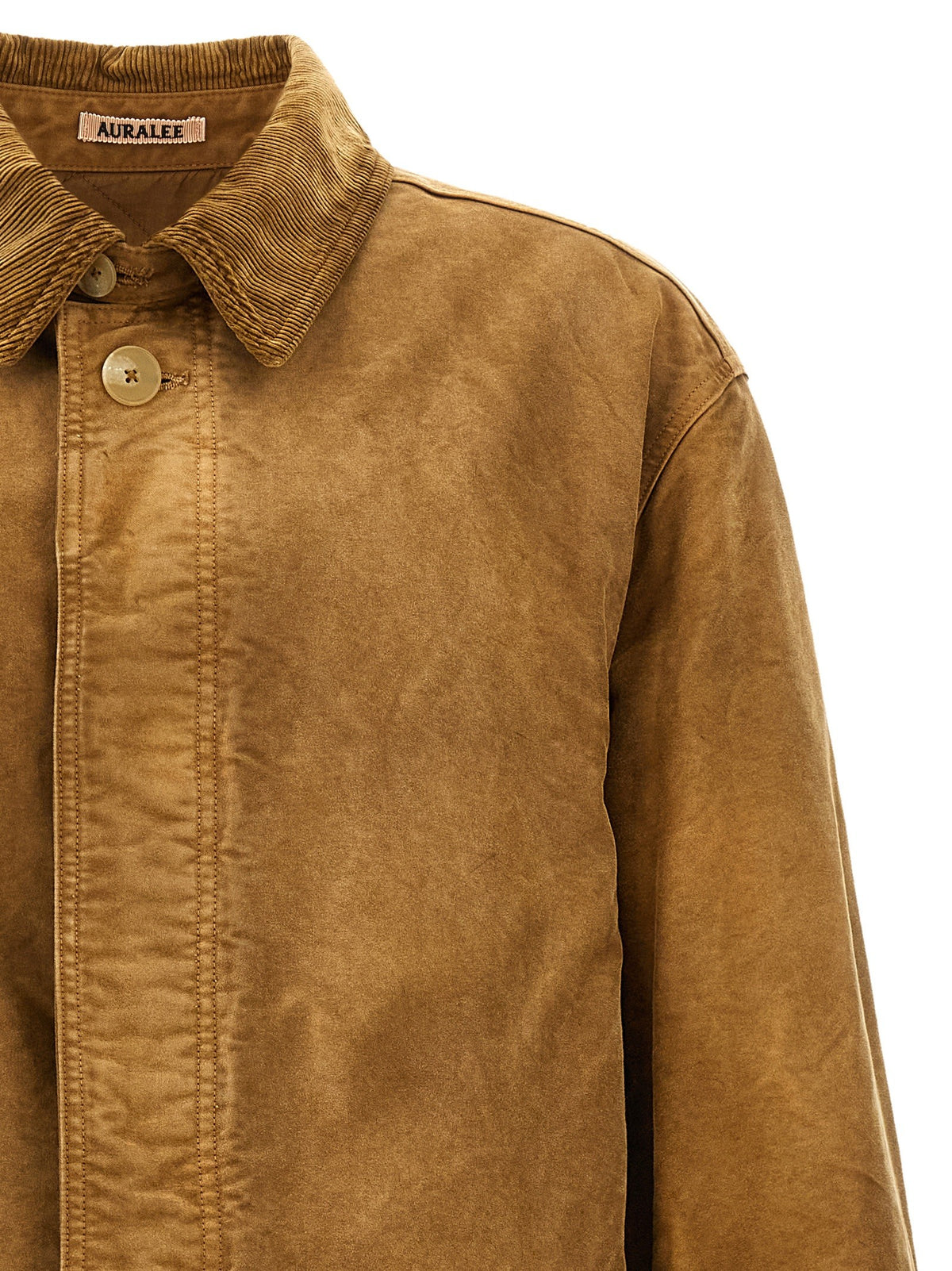 AURALEE Moleskin Cotton Coat Brown, view 3