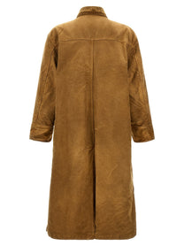 AURALEE Moleskin Cotton Coat Brown, view 2