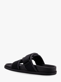 Moncler Women's Mon Summer Leather Sandals Black