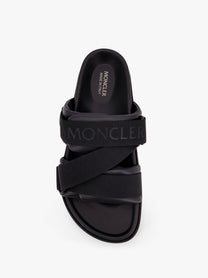 Moncler Women's Mon Summer Leather Sandals Black