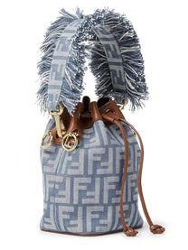 Fendi Women's Mon Tresor Bag in Jacquard Blue