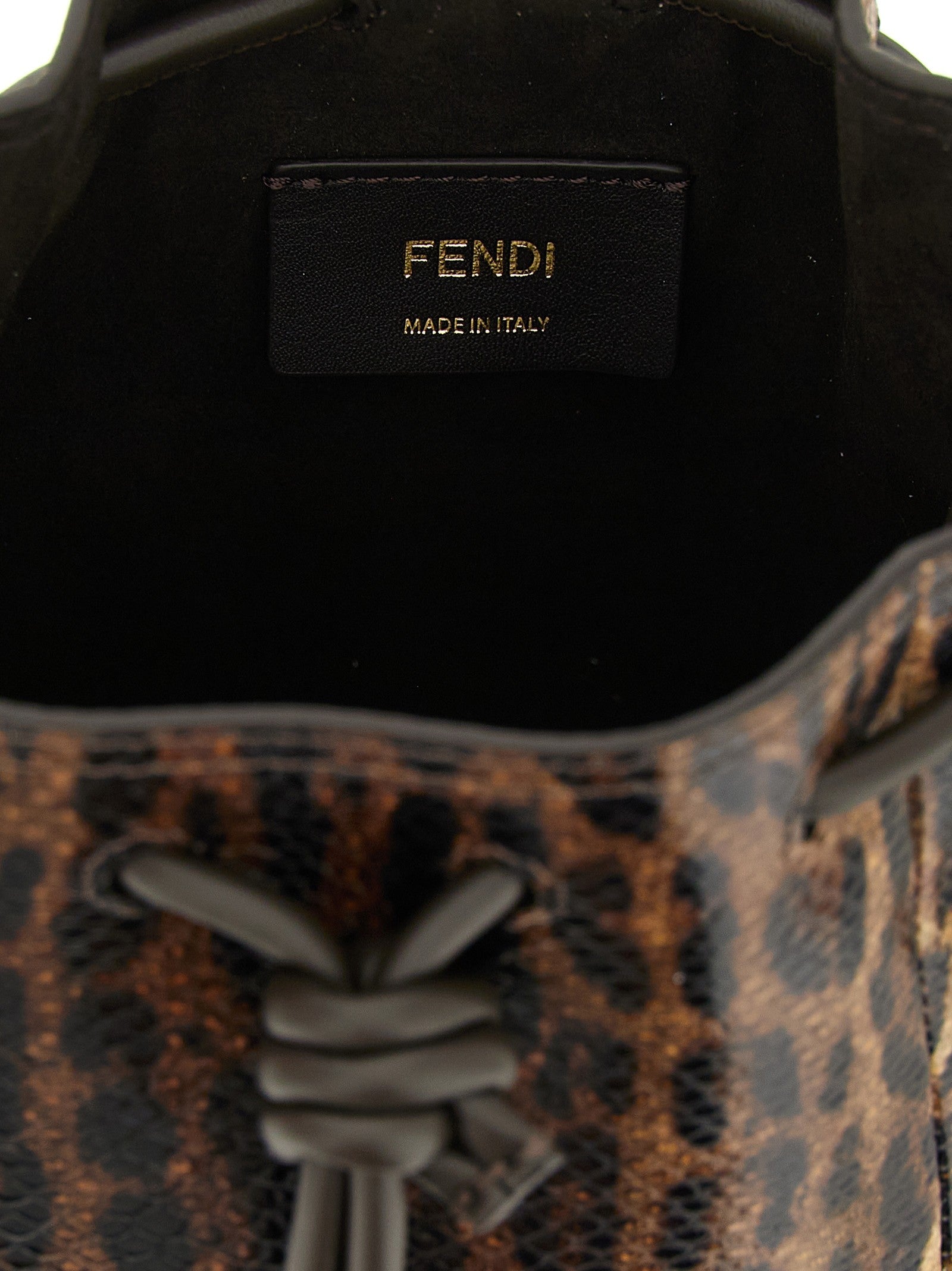 Fendi Mon Tresor Mini Bucket Bag Brown