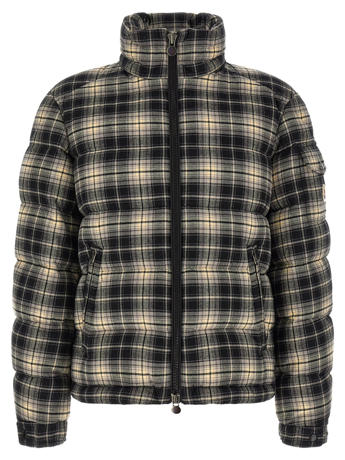 Moncler Airor Check Down Jacket Gold, view 2