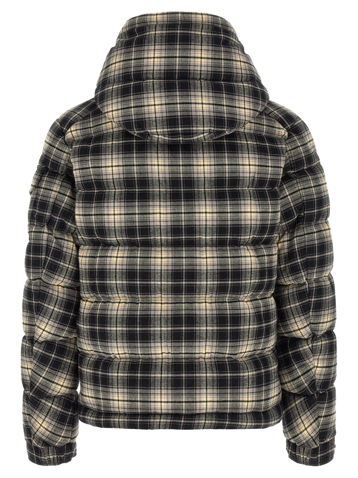 Moncler Airor Check Down Jacket Gold, view 3