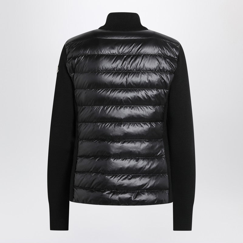 Moncler - Moncler Black padded zip-up cardigan - Topwear