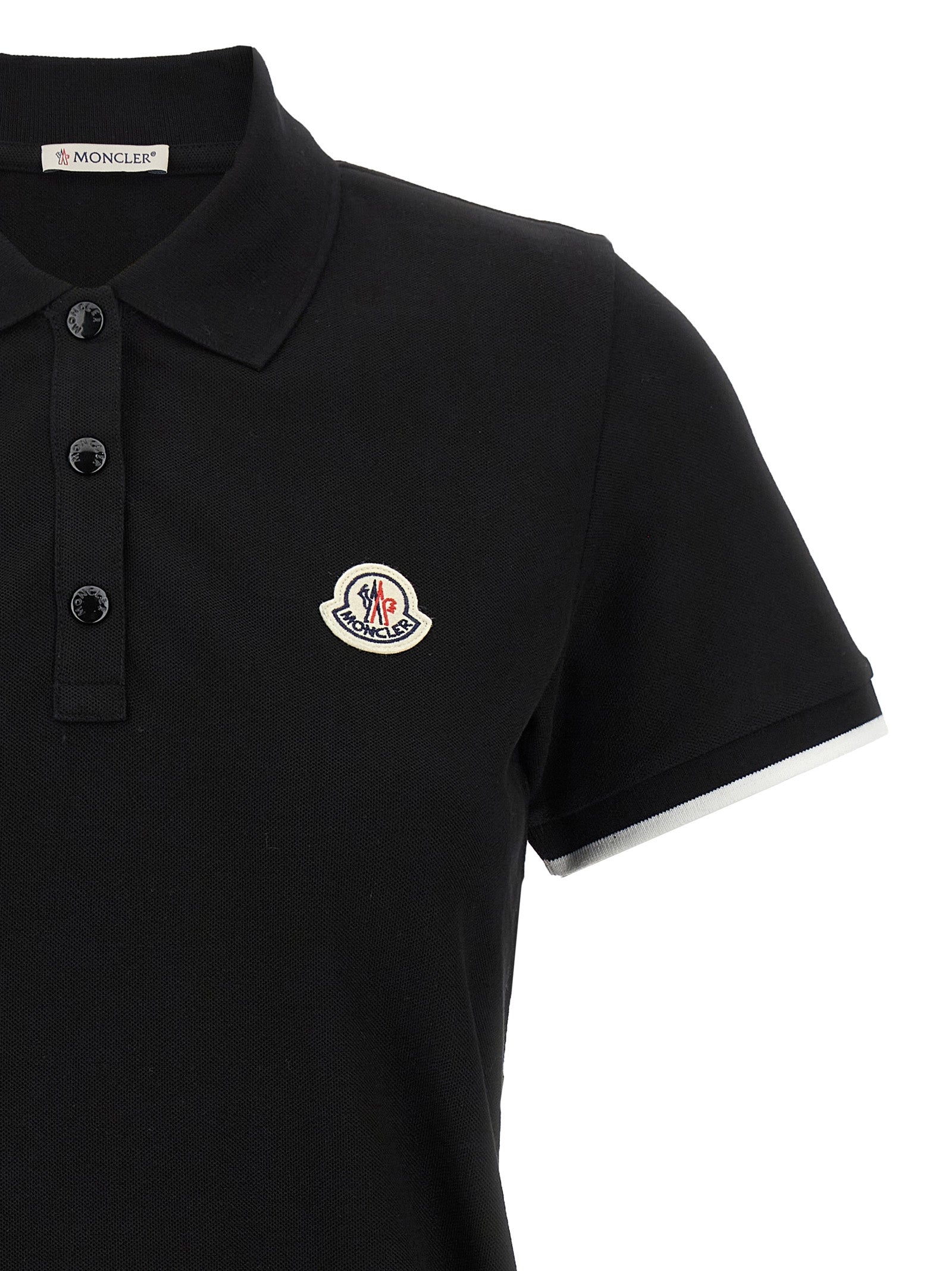 MONCLER - MONCLER - Logo patch polo shirt - Women’s Tops