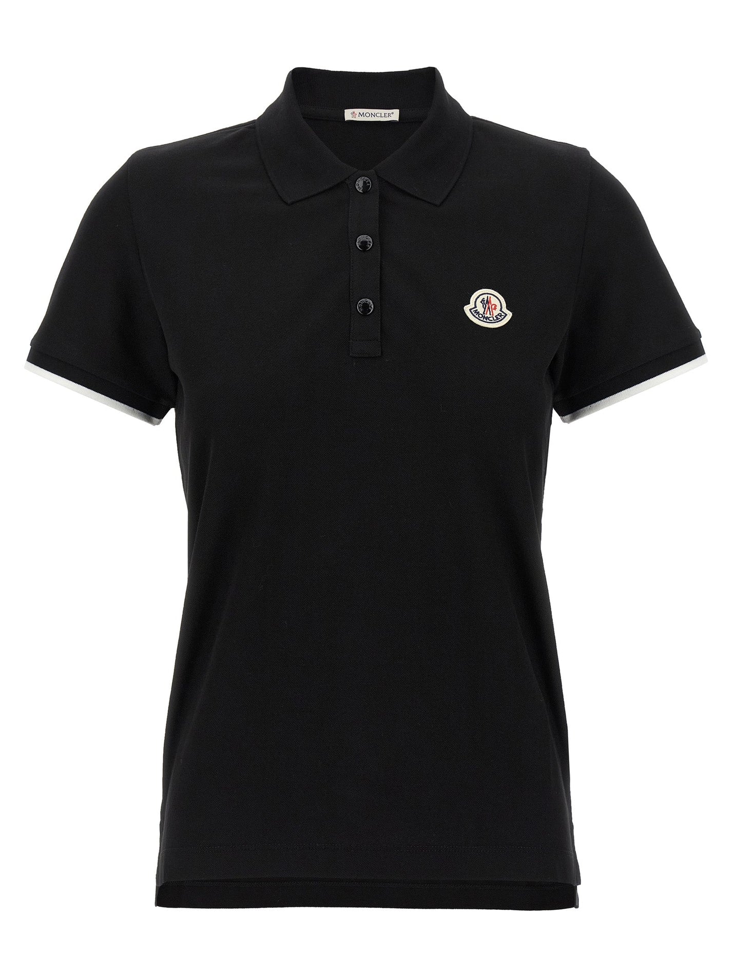 MONCLER - MONCLER - Logo patch polo shirt - Women’s Tops