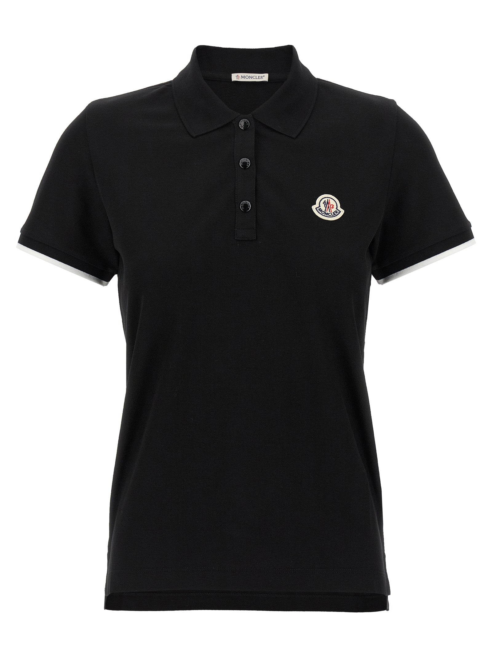 MONCLER - MONCLER - Logo patch polo shirt - Women’s Tops