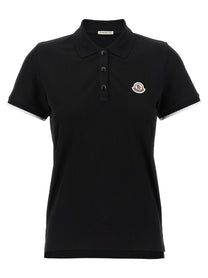 MONCLER - MONCLER - Logo patch polo shirt - Women’s Tops