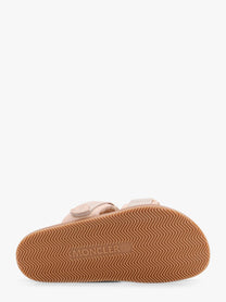 Moncler - Moncler Mon Summer Leather Sandals With Nylon Details - Women’s Shoes
