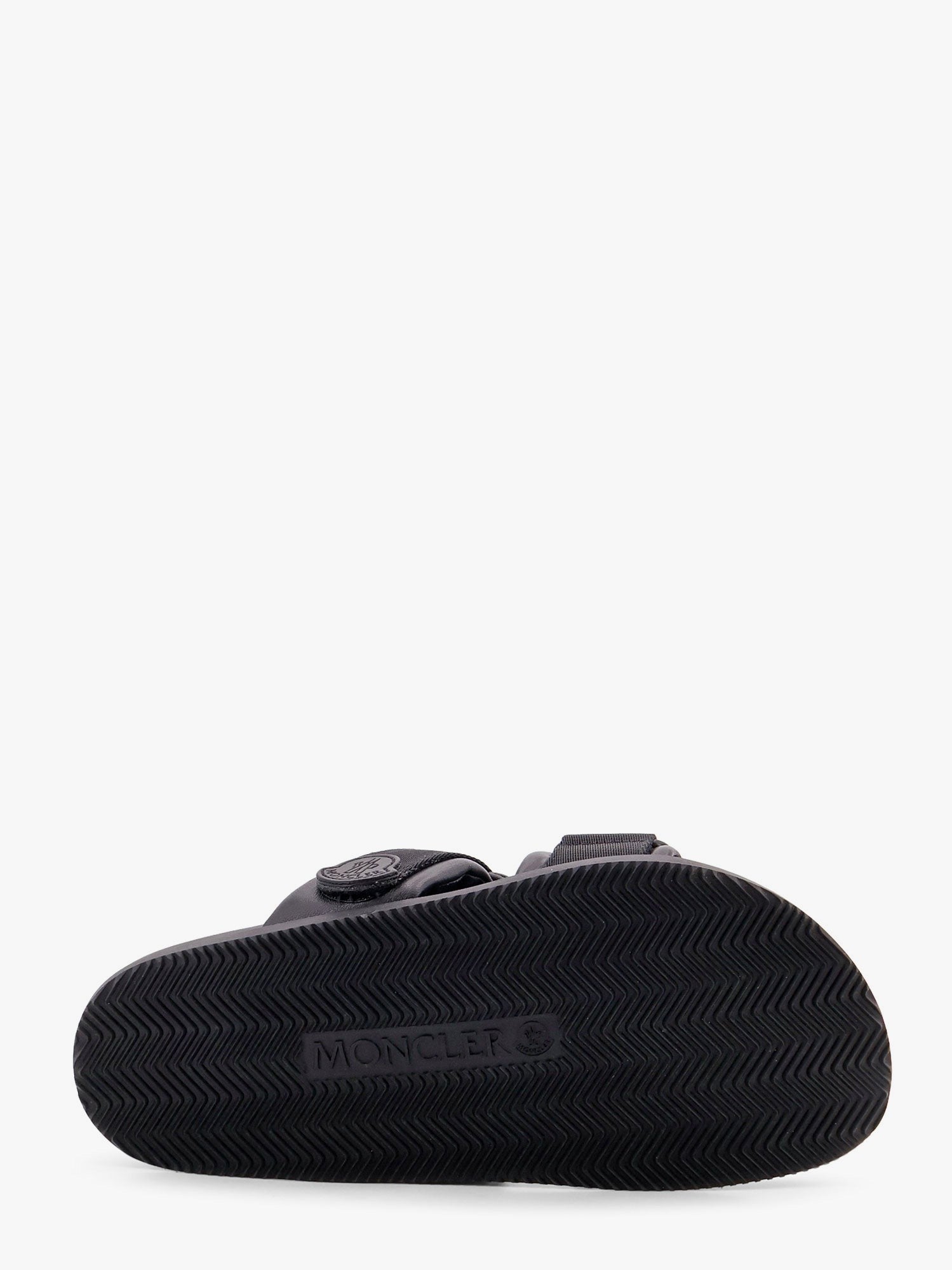 Moncler - Moncler Mon Summer Leather Sandals With Nylon Details - Women’s Shoes