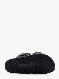 Moncler - Moncler Mon Summer Leather Sandals With Nylon Details - Women’s Shoes