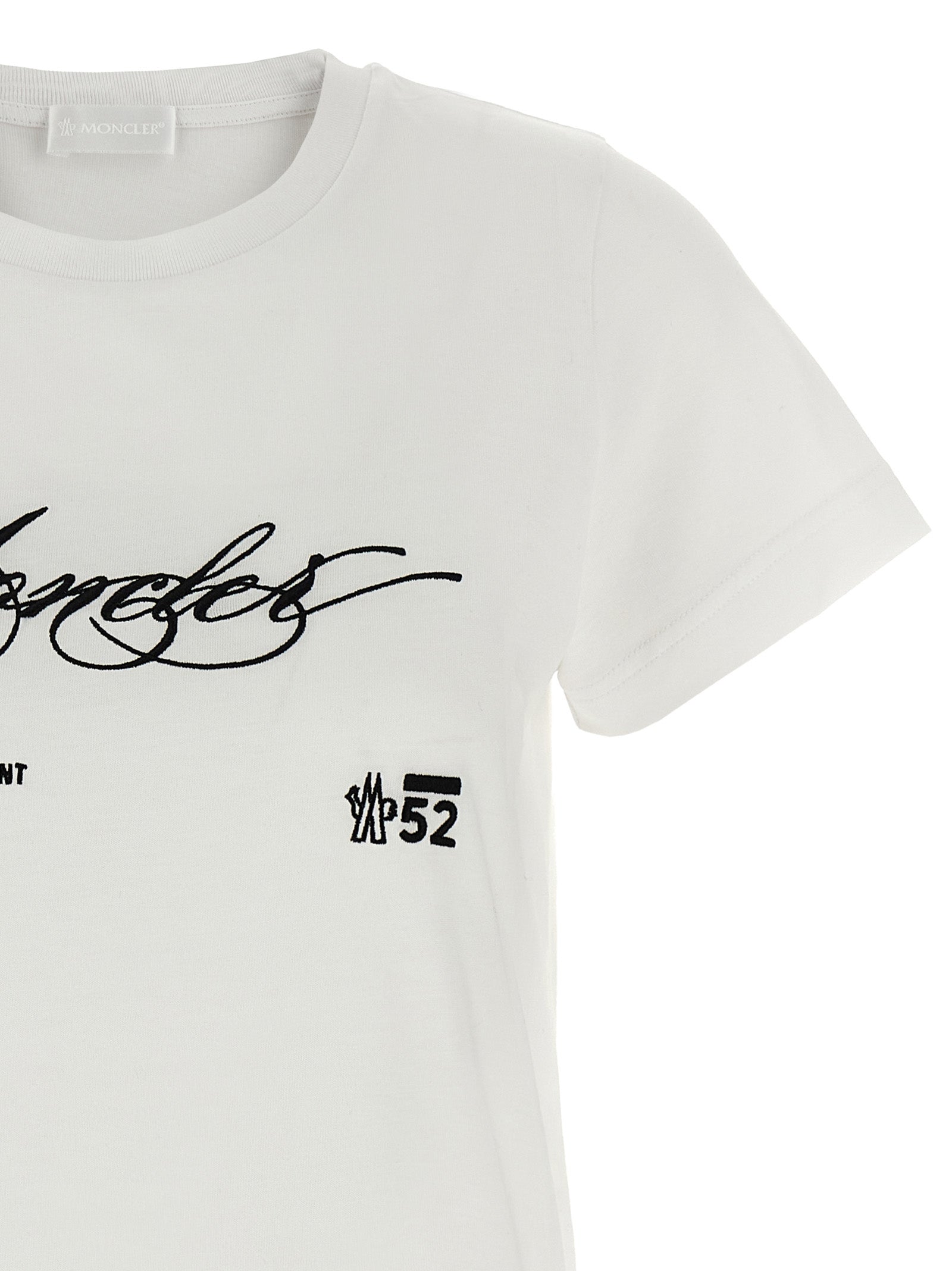 MONCLER - MONCLER - Embroidery t-shirt - Women’s Tops