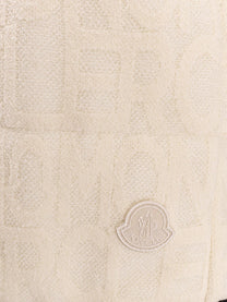 Moncler - Moncler Padded Cotton Blend Vest With All Over Logo - Women’s Outerwear