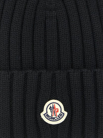 MONCLER - MONCLER - Logo patch beanie - Women’s Accessories