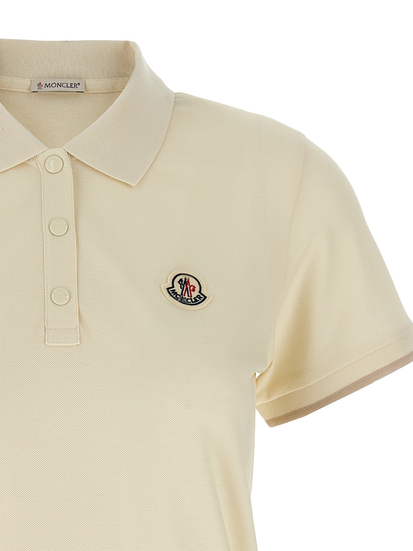 MONCLER - MONCLER - Logo patch polo shirt - Women’s Tops