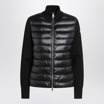 Moncler - Moncler Black padded zip-up cardigan - Topwear