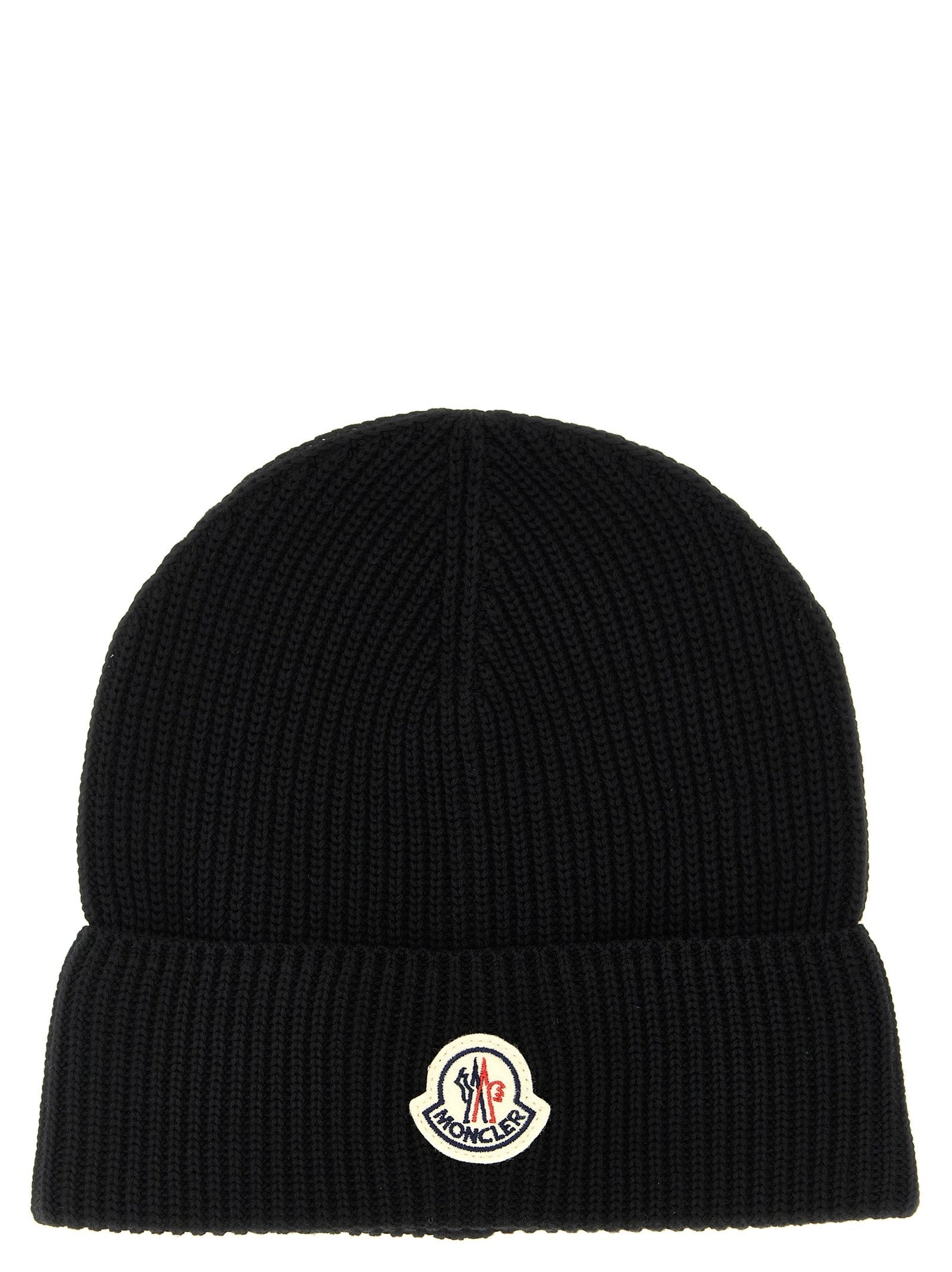 MONCLER - MONCLER - Logo patch beanie - Men’s Accessories