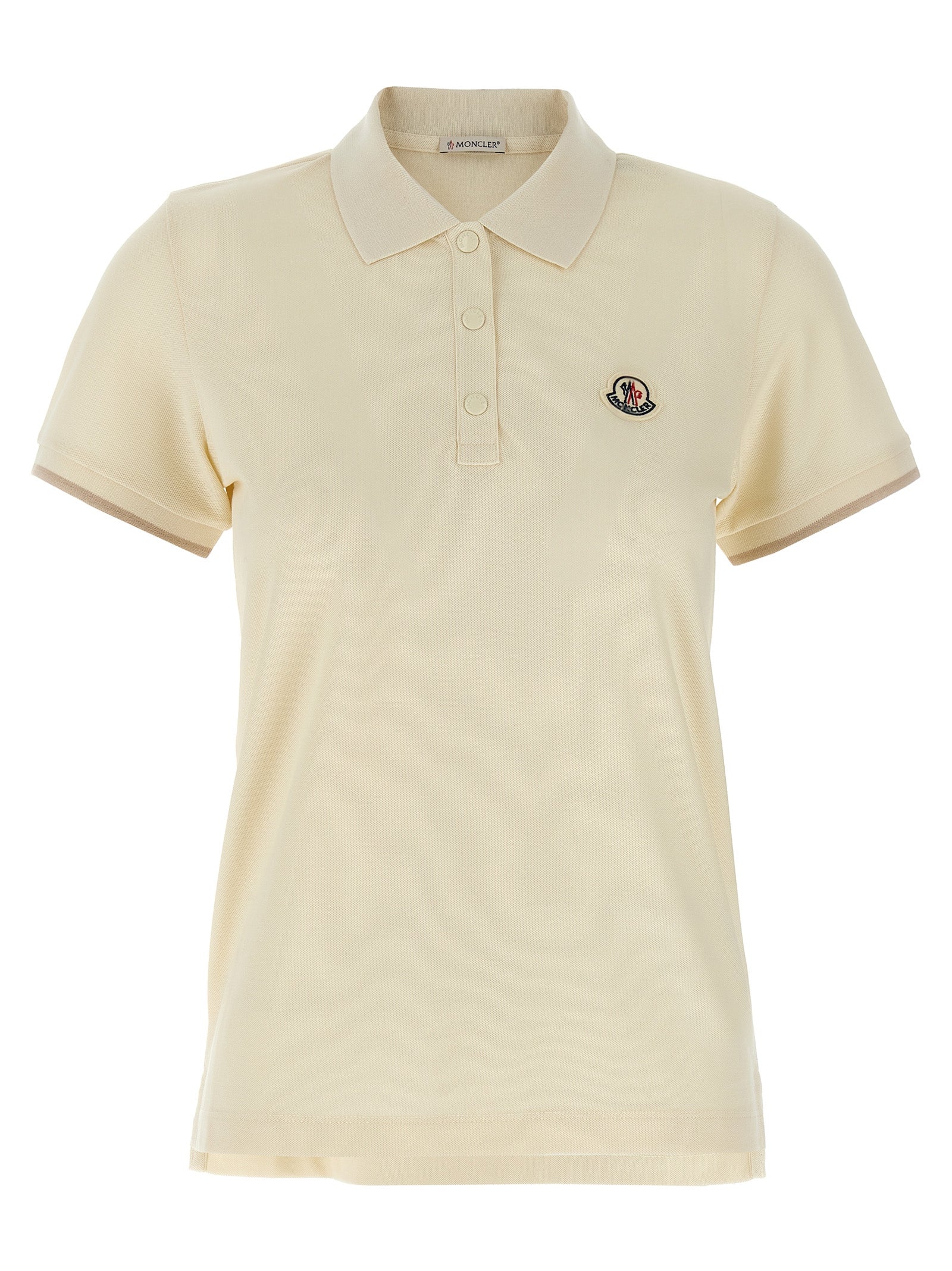 MONCLER - MONCLER - Logo patch polo shirt - Women’s Tops