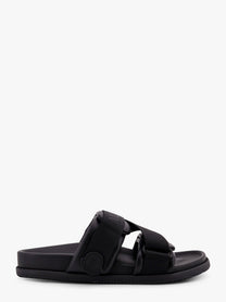 Moncler - Moncler Mon Summer Leather Sandals With Nylon Details - Women’s Shoes
