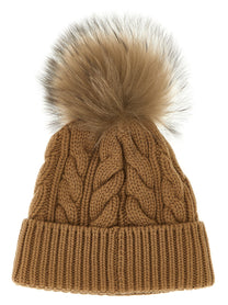 MONCLER GRENOBLE - MONCLER GRENOBLE - Pompon braided cap - Women’s Accessories