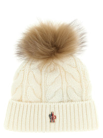 MONCLER GRENOBLE - MONCLER GRENOBLE - Pompon braided cap - Women’s Accessories
