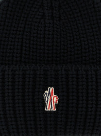 MONCLER GRENOBLE - MONCLER GRENOBLE - Logo patch beanie - Men’s Accessories