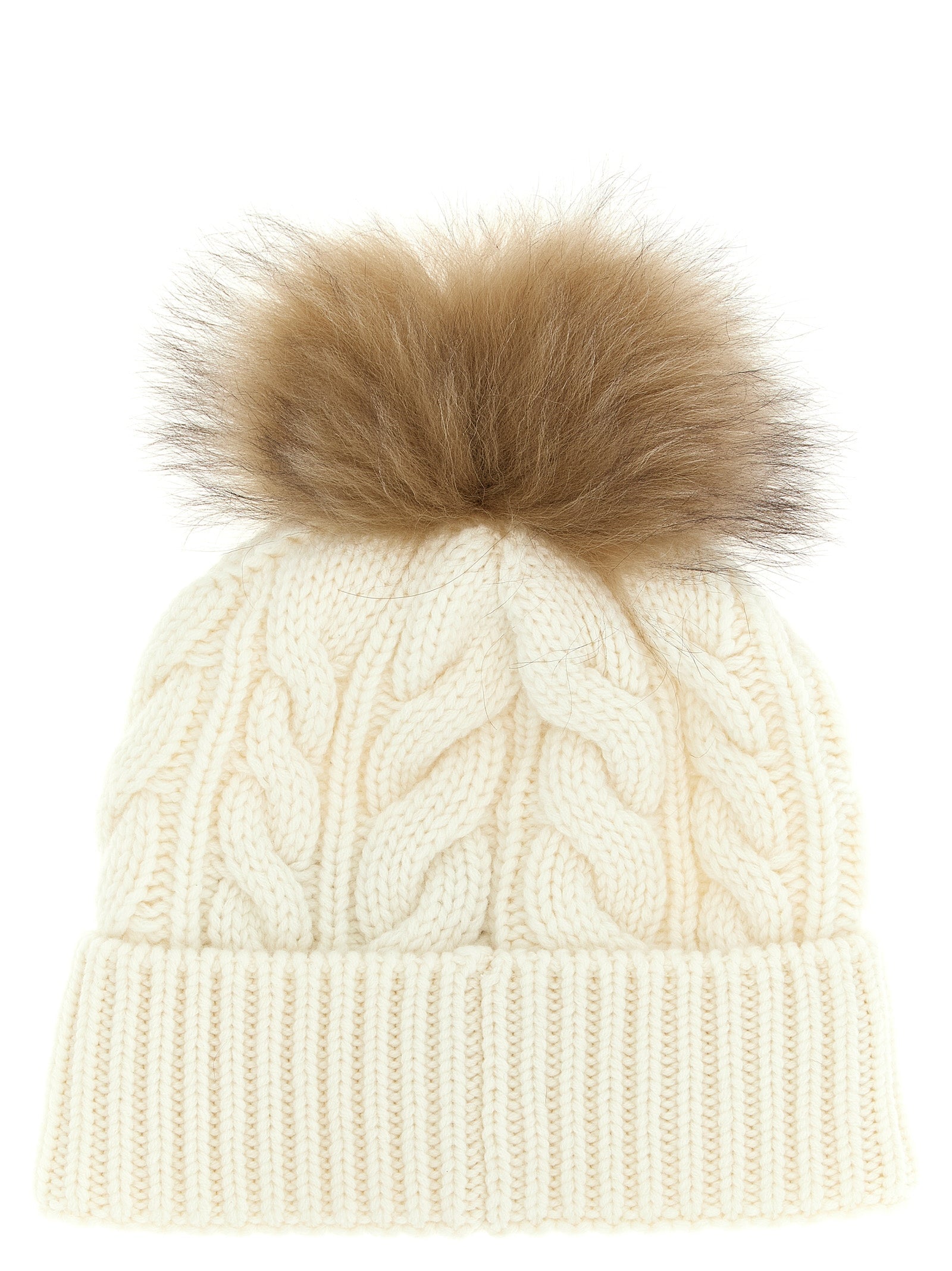 MONCLER GRENOBLE - MONCLER GRENOBLE - Pompon braided cap - Women’s Accessories