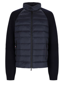 Moncler Grenoble Men's Zip Cardigan Padded Blue