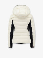 Moncler Grenoble Women's Lamouras Waterproof Hodded Down Jacket White, view 2