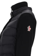 Moncler Grenoble Women's Wool Blend Cardigan Padded Black, view 3