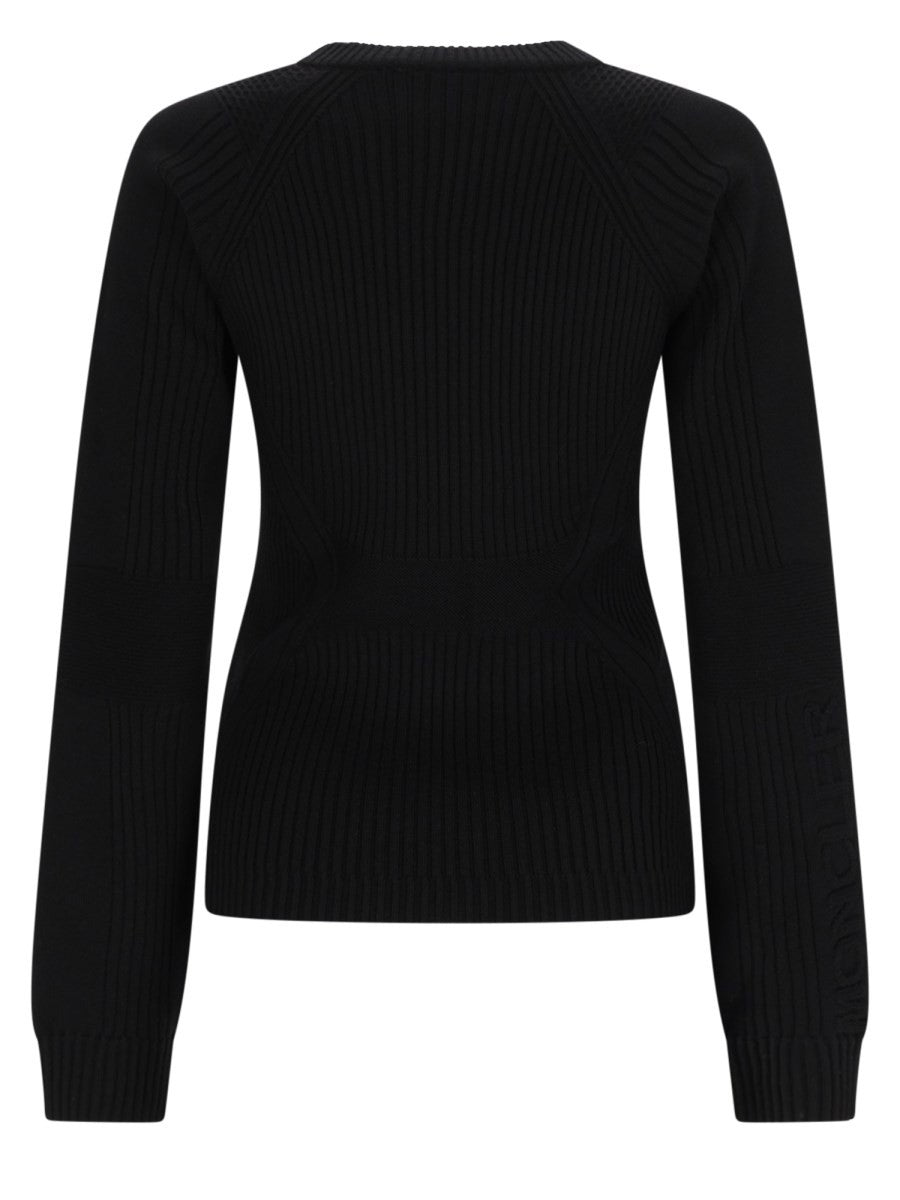 Moncler Grenoble Women's Wool Sweater with Patch Black, view 2