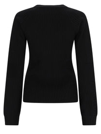 Moncler Grenoble Women's Wool Sweater with Patch Black, view 2