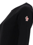 Moncler Grenoble Women's Wool Sweater with Patch Black, view 3