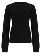 Moncler Grenoble Women's Wool Sweater with Patch Black