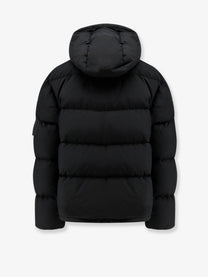 Moncler Men's Himalaya Re Icons Cotton and Nylon Short Down Jacket Black, view 2