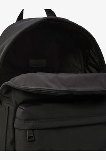 Moncler men’s new pierrick black nylon backpack with sleek minimalist design and subtle stitching details