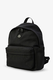 Moncler men’s new pierrick waterproof backpack in black with subtle textured fabric and sleek minimalist design