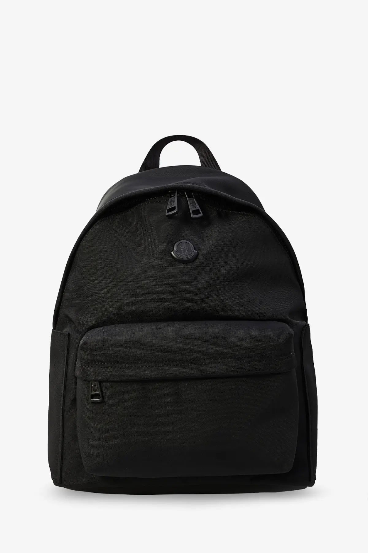Black moncler men’s new pierrick waterproof backpack with subtle textured fabric and sleek minimalist design