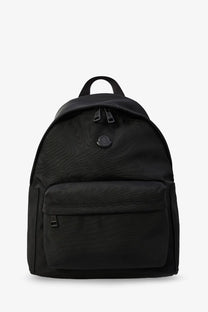 Black moncler men’s new pierrick waterproof backpack with subtle textured fabric and sleek minimalist design