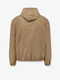 Moncler Men's Nylon Hooded Jacket Beige, view 2