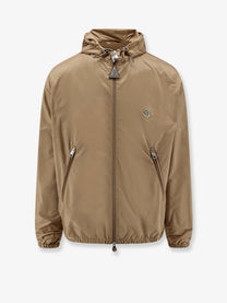 Moncler Men's Nylon Hooded Jacket Beige