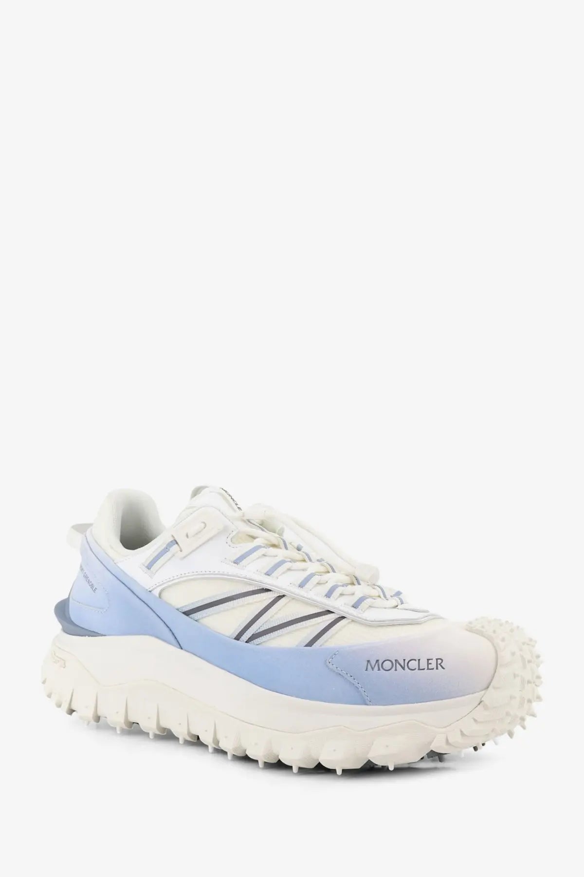 Moncler Men's Trailgrip Sneakers in Technical Fabric and Mesh White